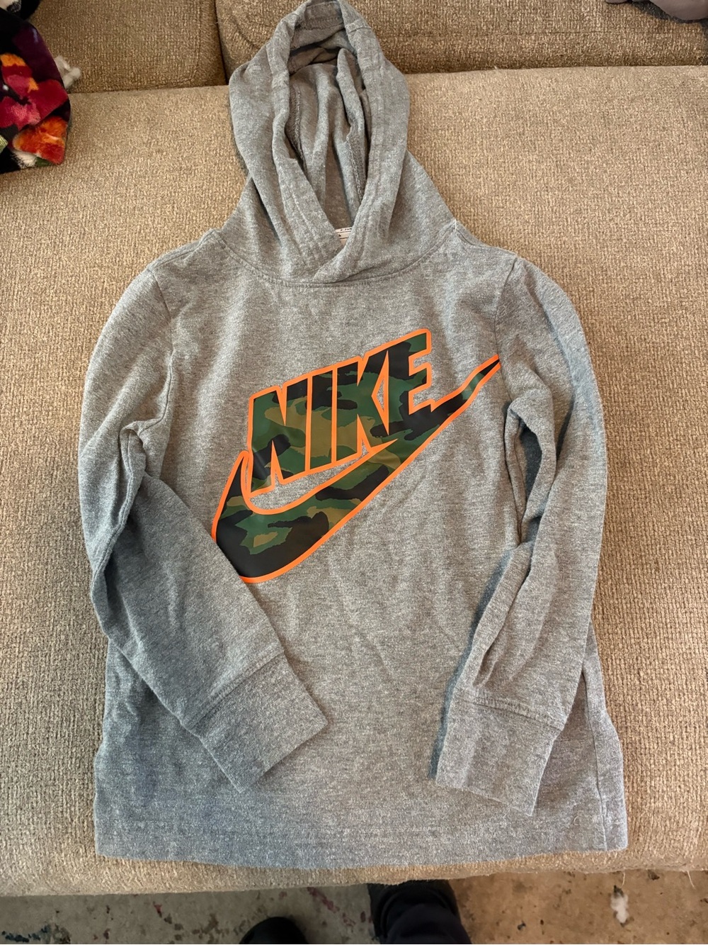 Nike Grey Shirt with Camo Logo